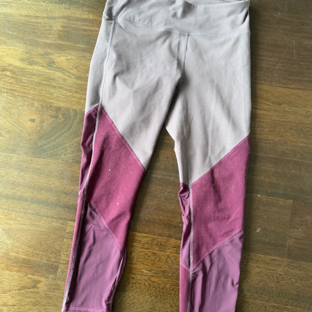 Fabletics | Size Small | Purple and Grey Capri Leggings